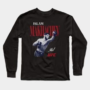 Islam Makhachev Retro Bitmap Long Sleeve T-Shirt